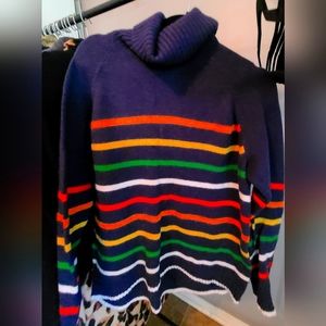 JCrew multi color stripe sweater